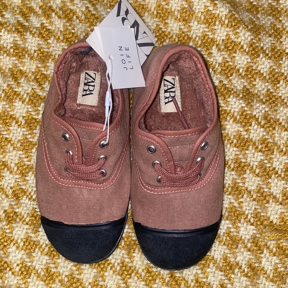 ZARA Join Life Shoes with Faux Sherpa Fur 9.5 EU 26